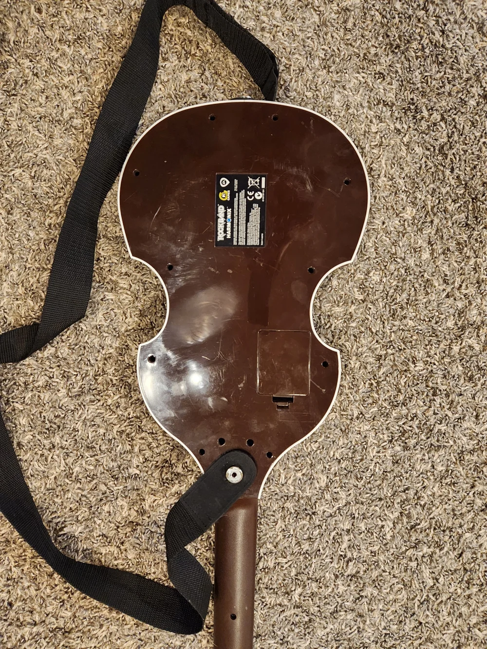 Beatles Rock Band Hofner Style Sunburst Violin-Body Wall Art - Brown/Golden